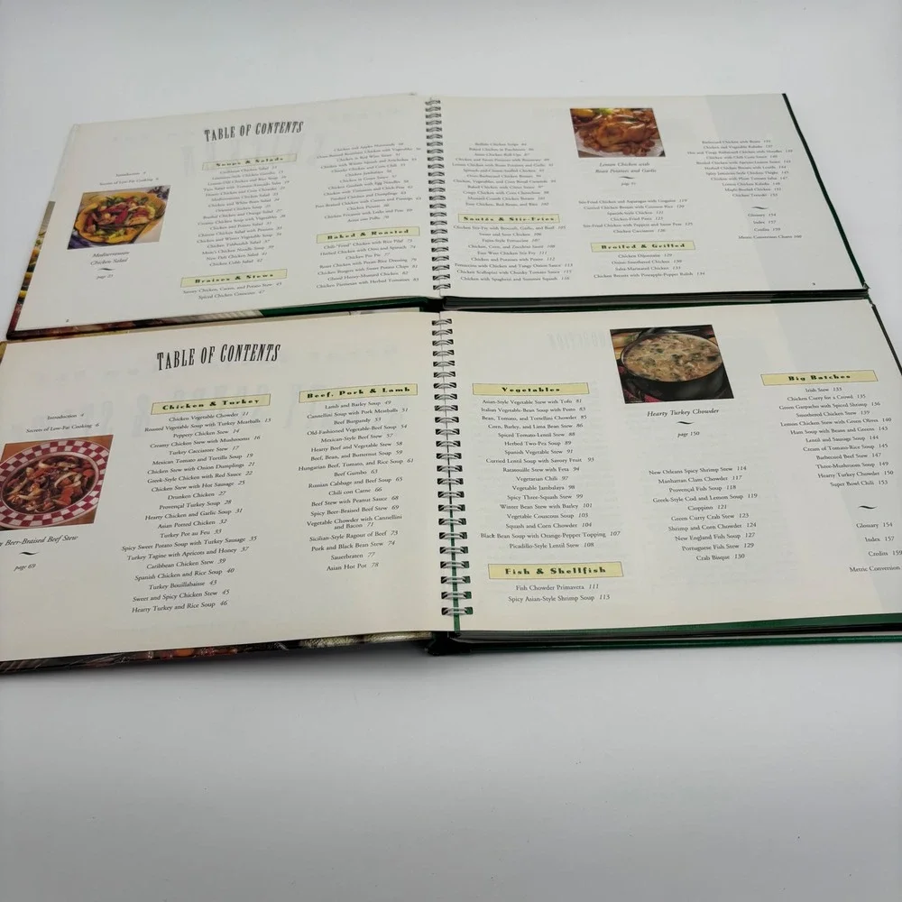 Time-Life Great Taste Low Fat Cookbooks Set of 2 Green Excellent Healthy Recipes